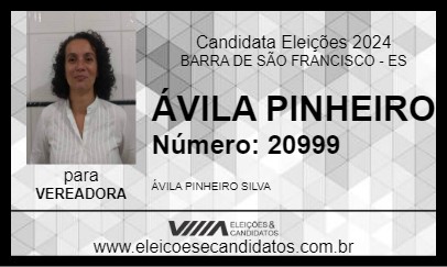 Candidato ÁVILA PINHEIRO 2024 - BARRA DE SÃO FRANCISCO - Eleições