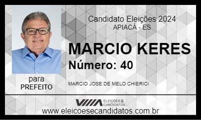 Candidato MARCIO KERES 2024 - APIACÁ - Eleições