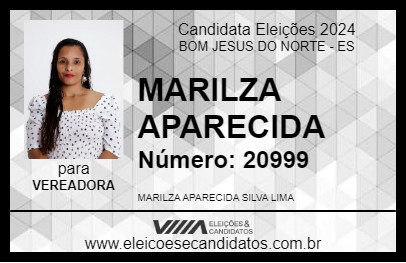 Candidato MARILZA APARECIDA 2024 - BOM JESUS DO NORTE - Eleições