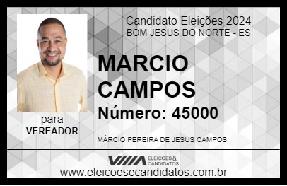 Candidato MARCIO CAMPOS 2024 - BOM JESUS DO NORTE - Eleições