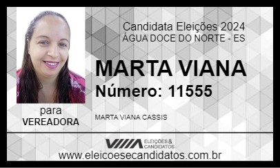 Candidato MARTA VIANA 2024 - ÁGUA DOCE DO NORTE - Eleições