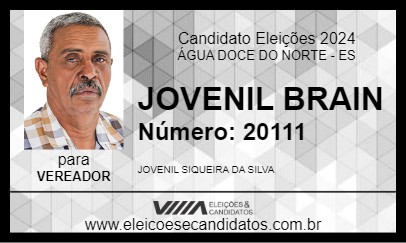 Candidato JOVENIL BRAIN 2024 - ÁGUA DOCE DO NORTE - Eleições