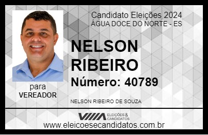 Candidato NELSON RIBEIRO 2024 - ÁGUA DOCE DO NORTE - Eleições