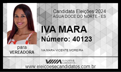 Candidato IVA MARA 2024 - ÁGUA DOCE DO NORTE - Eleições