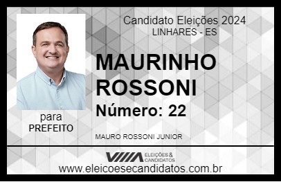 Candidato MAURINHO ROSSONI 2024 - LINHARES - Eleições