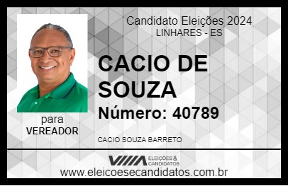 Candidato CÁSSIO DE SOUZA 2024 - LINHARES - Eleições