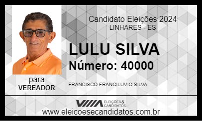 Candidato LULU SILVA 2024 - LINHARES - Eleições