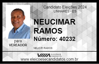 Candidato NEUCIMAR RAMOS 2024 - LINHARES - Eleições