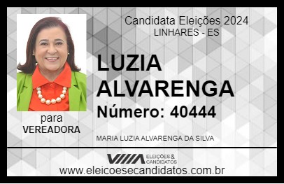 Candidato LUZIA ALVARENGA 2024 - LINHARES - Eleições