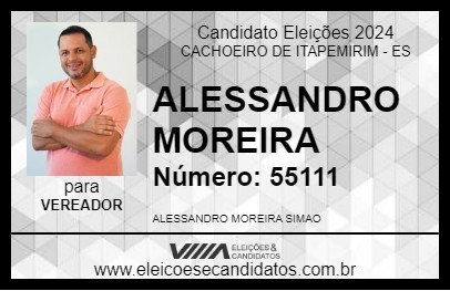 Candidato ALESSANDRO MOREIRA 2024 - CACHOEIRO DE ITAPEMIRIM - Eleições