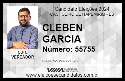 Candidato CLEBEN GARCIA 2024 - CACHOEIRO DE ITAPEMIRIM - Eleições