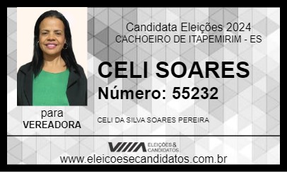 Candidato CELI SOARES 2024 - CACHOEIRO DE ITAPEMIRIM - Eleições