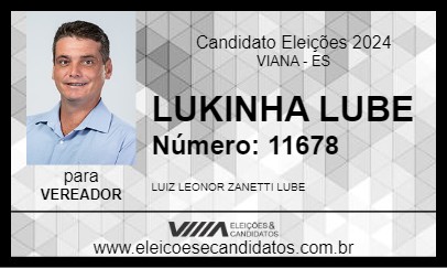 Candidato LUKINHA LUBE 2024 - VIANA - Eleições