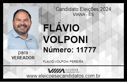 Candidato FLÁVIO VOLPONI 2024 - VIANA - Eleições