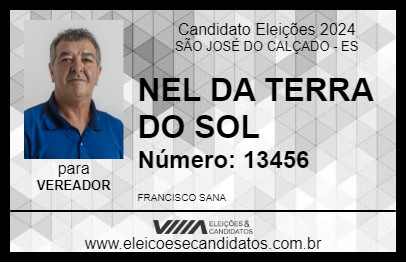 Candidato NEL DA TERRA DO SOL 2024 - SÃO JOSÉ DO CALÇADO - Eleições