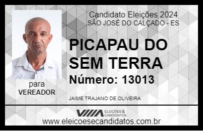 Candidato PICAPAU DO SEM TERRA 2024 - SÃO JOSÉ DO CALÇADO - Eleições