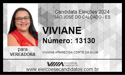 Candidato VIVIANE 2024 - SÃO JOSÉ DO CALÇADO - Eleições