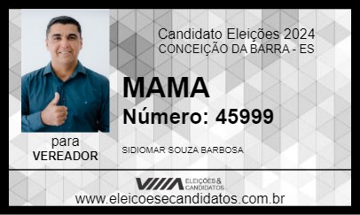 Candidato MAMA 2024 - CONCEIÇÃO DA BARRA - Eleições