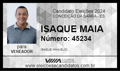 Candidato ISAQUE MAIA 2024 - CONCEIÇÃO DA BARRA - Eleições