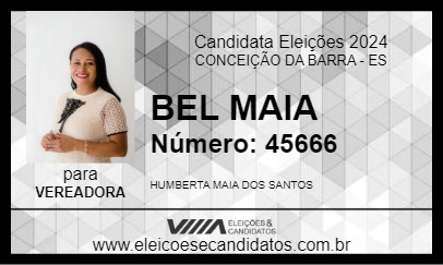 Candidato BEL MAIA 2024 - CONCEIÇÃO DA BARRA - Eleições