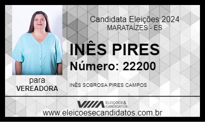 Candidato INÊS PIRES 2024 - MARATAÍZES - Eleições