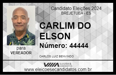 Candidato CARLIM DO ELSON 2024 - BREJETUBA - Eleições