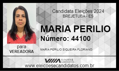 Candidato MARIA PERILIO 2024 - BREJETUBA - Eleições