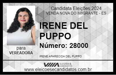 Candidato IRENE DEL PUPPO 2024 - VENDA NOVA DO IMIGRANTE - Eleições