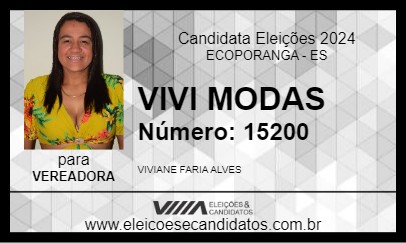 Candidato VIVI MODAS 2024 - ECOPORANGA - Eleições