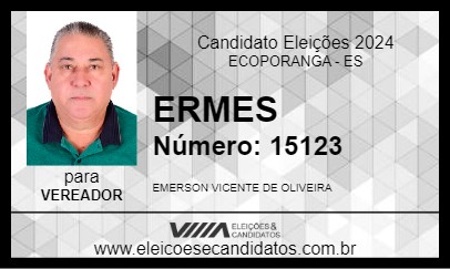 Candidato ERMES 2024 - ECOPORANGA - Eleições