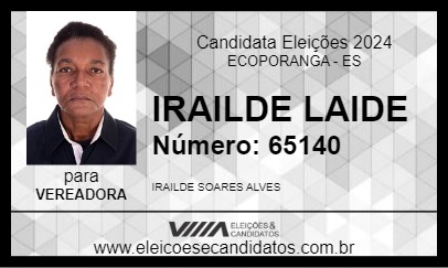 Candidato IRAILDE LAIDE 2024 - ECOPORANGA - Eleições