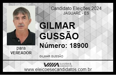 Candidato GILMAR GUSSÃO 2024 - JAGUARÉ - Eleições