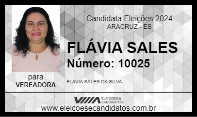 Candidato FLÁVIA SALES 2024 - ARACRUZ - Eleições