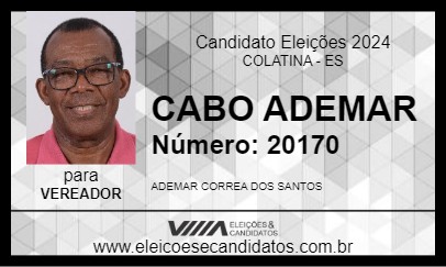 Candidato CABO ADEMAR 2024 - COLATINA - Eleições