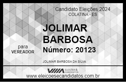 Candidato JOLIMAR BARBOSA 2024 - COLATINA - Eleições