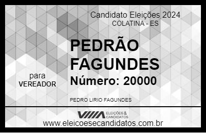 Candidato PEDRÃO FAGUNDES 2024 - COLATINA - Eleições