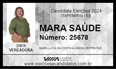 Candidato MARA SAÚDE 2024 - ITAPEMIRIM - Eleições