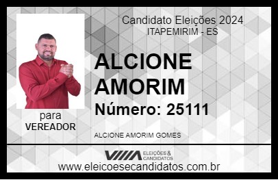 Candidato ALCIONE AMORIM 2024 - ITAPEMIRIM - Eleições