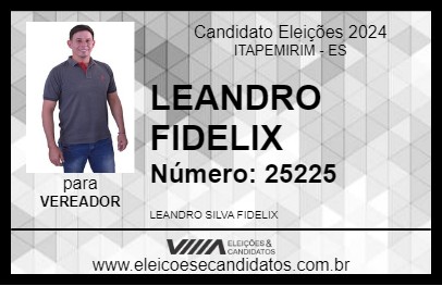 Candidato LEANDRO FIDELIX 2024 - ITAPEMIRIM - Eleições