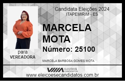 Candidato MARCELA MOTA 2024 - ITAPEMIRIM - Eleições