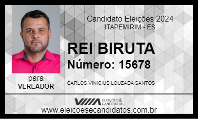 Candidato REI BIRUTA 2024 - ITAPEMIRIM - Eleições