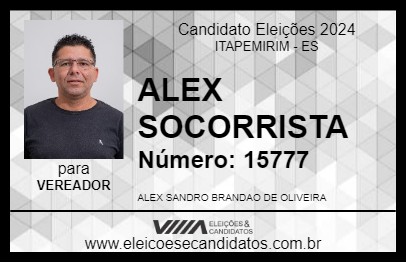 Candidato ALEX SOCORRISTA 2024 - ITAPEMIRIM - Eleições