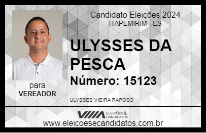 Candidato ULYSSES DA PESCA 2024 - ITAPEMIRIM - Eleições