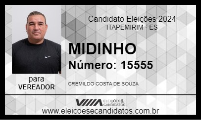 Candidato MIDINHO 2024 - ITAPEMIRIM - Eleições