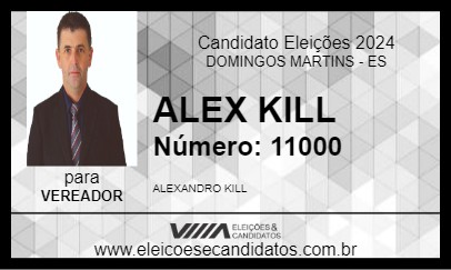 Candidato ALEX KILL 2024 - DOMINGOS MARTINS - Eleições