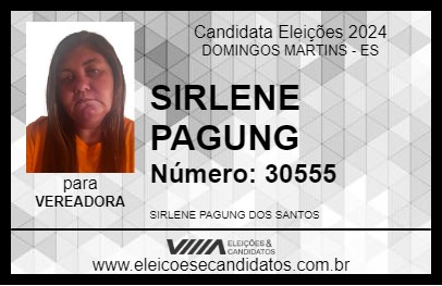 Candidato SIRLENE PAGUNG 2024 - DOMINGOS MARTINS - Eleições