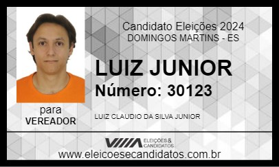 Candidato LUIZ JUNIOR 2024 - DOMINGOS MARTINS - Eleições