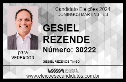 Candidato GESIEL REZENDE 2024 - DOMINGOS MARTINS - Eleições