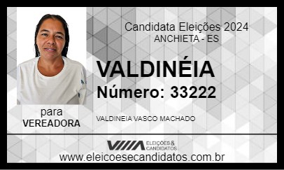 Candidato VALDINÉIA 2024 - ANCHIETA - Eleições