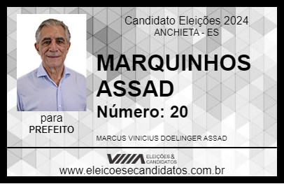 Candidato MARQUINHOS ASSAD 2024 - ANCHIETA - Eleições